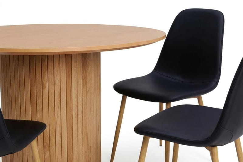Kopparbo Matgrupp runt 110 cm Ek med 4 Nibe Matstolar - Ek - Products - Möbler - Bord & matgrupp - Matgrupp