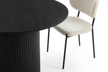 Kopparbo Matgrupp runt 110 cm Svart med 4 Gemmiano Matstolar - Svart - Products - Möbler - Bord & matgrupp - Matgrupp