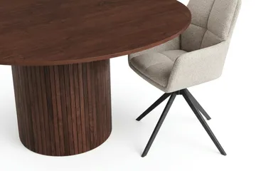 Kopparbo Matgrupp runt 150 cm Valnöt med 6 Torsby Matstolar - Valnöt - Products - Möbler - Bord & matgrupp - Matgrupp