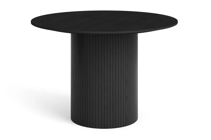 Kopparbo Runt Matbord 110 cm Fanér, Svart