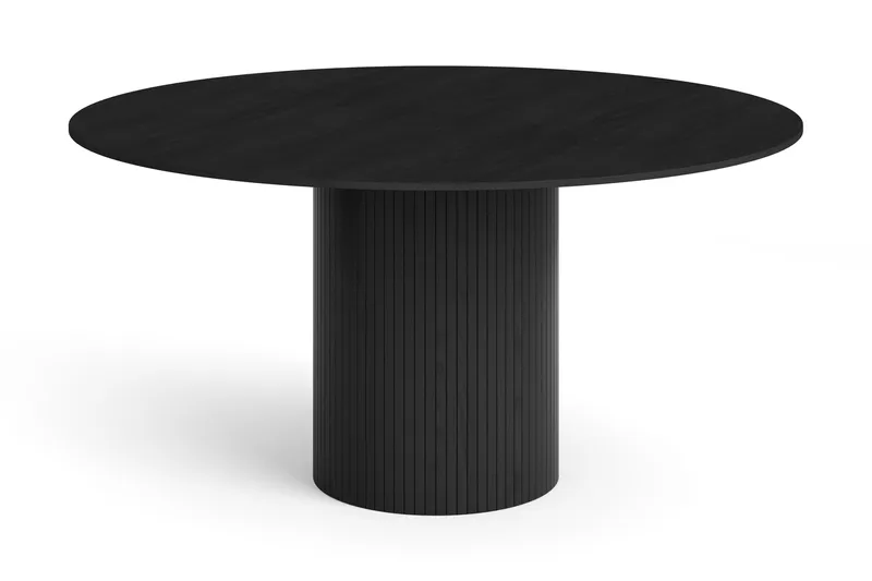 Kopparbo Runt Matbord 150 cm Fanér, Svart