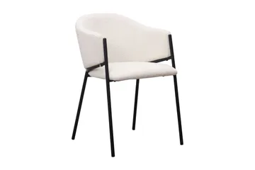 Kopparbo Runt Matbord 150 cm med 6 Filip Matstolar - Valnöt / Vit Bouclé - Products - Möbler - Bord & matgrupp - Matgrupp