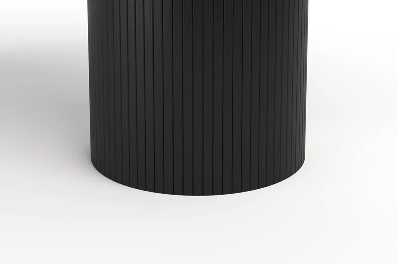 Kopparbo Runt Matbord 150 cm - Svart Trä / Ribbad - Products - Möbler - Bord & matgrupp - Matbord & köksbord