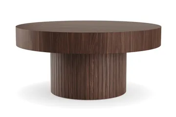 Kopparbo Soffbord 75 cm Runt Valnöt - Mörkbrunt valnötsträ - Products - Möbler - Bord & matgrupp - Soffbord