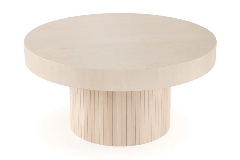 Kopparbo Soffbord 90 cm Runt Vitlaserad Ek - Ljust vitlaserat ekträ - Products - Möbler - Bord & matgrupp - Soffbord