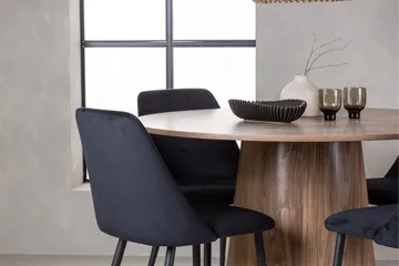 Lanzo Matgrupp 120 cm Rund med 4 Night Stolar - Natur - Products - Möbler - Bord & matgrupp - Matgrupp