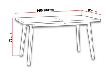 Lavona Matbord - Ek/Svart - Products - Möbler - Bord & matgrupp - Matbord & köksbord