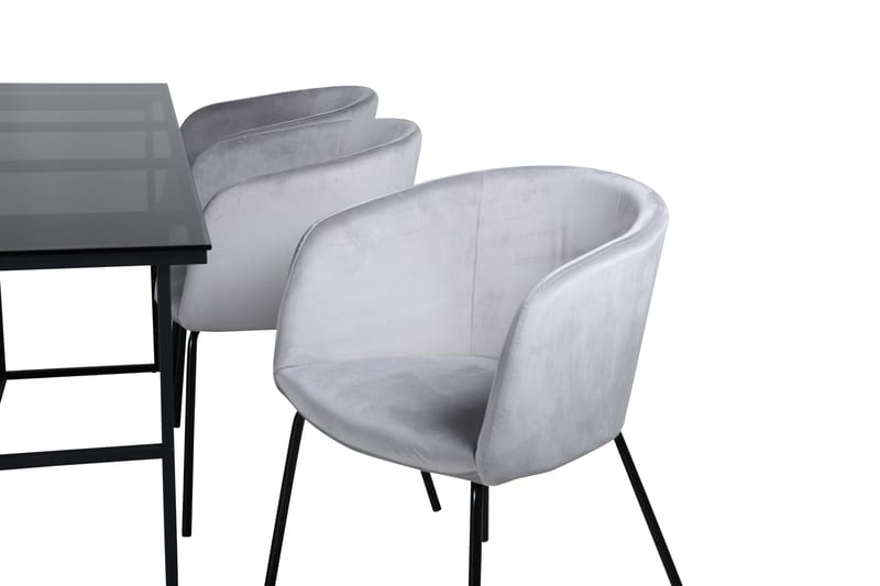 Leif Matgrupp 200 cm Rektangulär med 6 Berit stolar - Svart - Products - Möbler - Bord & matgrupp - Matgrupp