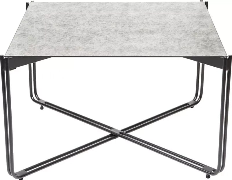 Lori soffbord 75x75 cm - Antikfärgad spegelglas, Antiksilver spegelglas