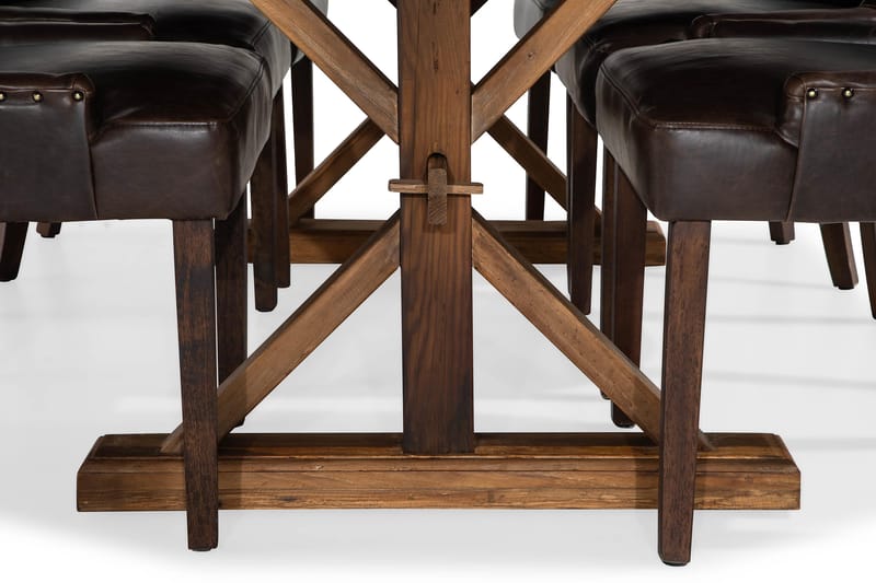 Lyon Förlängningsbar Matgrupp 200 cm med 6 Tuva Fåtölj - Natur/Brun - Products - Möbler - Bord & matgrupp - Matgrupp