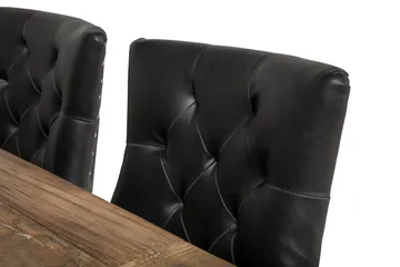 Lyon Förlängningsbar Matgrupp 200 cm med 6 Tuva Fåtölj - Natur/Vit/Svart - Products - Möbler - Bord & matgrupp - Matgrupp