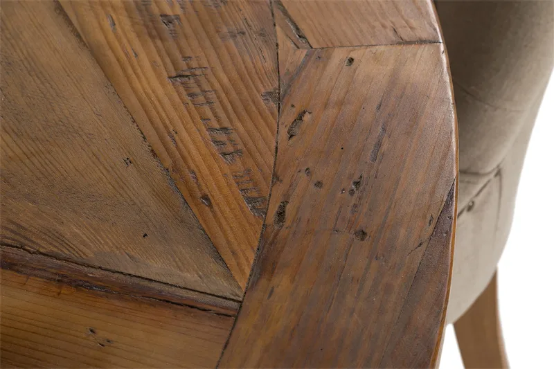 Lyon Matgrupp Ø150 cm Rund med 4 st Viktoria Stolar - Vintage Alm / Beige - Products - Möbler - Bord & matgrupp - Matgrupp