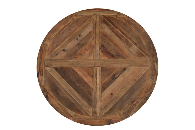 Lyon Matgrupp 150 cm Rund med 4 Tuva Fåtölj - Vintage Alm/Svart PU - Products - Möbler - Bord & matgrupp - Matgrupp