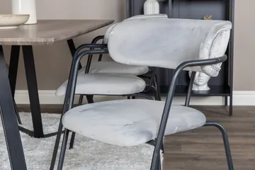 Marina Matgrupp 180 cm Rektangulär med 6 Arrow stolar - Svart - Products - Möbler - Bord & matgrupp - Matgrupp