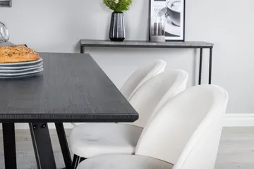 Marina Matgrupp 180 cm Rektangulär med 6 Velvet stolar - Beige - Products - Möbler - Bord & matgrupp - Matgrupp