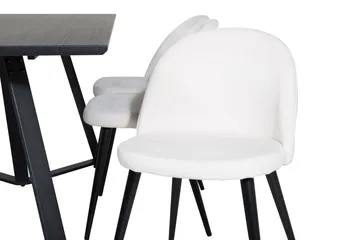 Marina Matgrupp 180 cm Rektangulär med 6 Velvet stolar - Beige - Products - Möbler - Bord & matgrupp - Matgrupp