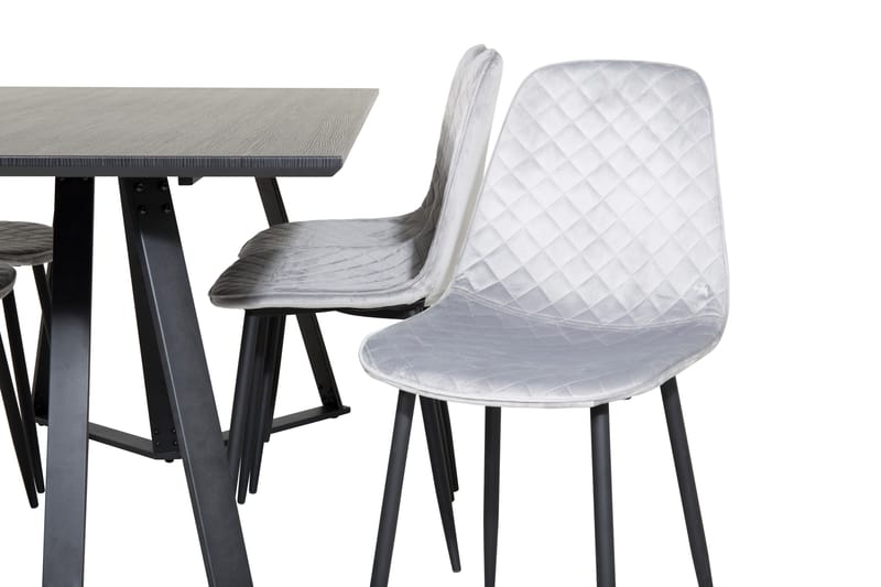 Marina Matgrupp 180 cm Rektangulär med 6 Polar stolar - Svart - Products - Möbler - Bord & matgrupp - Matgrupp