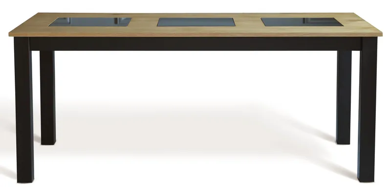 Matbord 180x90 cm - Ek med svarta plattor - Products - Möbler - Bord & matgrupp - Matbord & köksbord