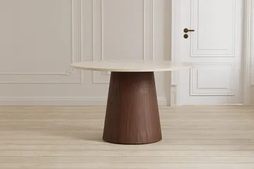 Runt matbord Lanzo 120 cm - Beige - Products - Möbler - Bord & matgrupp - Matbord & köksbord