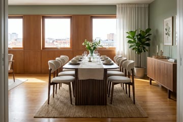 Matgrupp Bark Richeto med Molly stolar Rökt ek/beige - Products - Möbler - Bord & matgrupp - Matgrupp