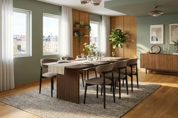 Matgrupp Bark Richeto med Molly stolar Svart - Products - Möbler - Bord & matgrupp - Matgrupp