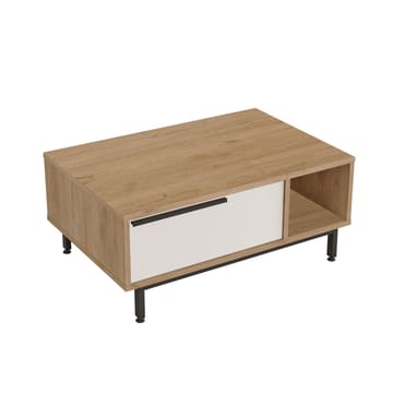 Nilena Soffbord 90x37,6x60 cm - Ek och vitt - Products - Möbler - Bord & matgrupp - Soffbord