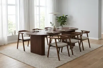 Noira Matbord 180x90 cm Fanér - Valnöt - Products - Möbler - Bord & matgrupp - Matbord & köksbord