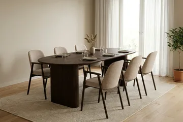 Noira Matbord 220x100 cm Fanér - Rökt ek - Products - Möbler - Bord & matgrupp - Matbord & köksbord