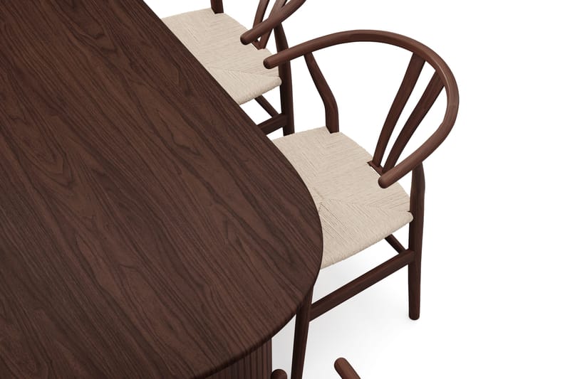 Noira Matgrupp rektangulärt 220 cm Valnöt med 6 Dastoori Matstolar - Valnöt - Products - Möbler - Bord & matgrupp - Matgrupp