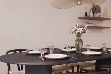 Noira Oval matgrupp 220 cm i trä med 6 stolar - svart - Products - Möbler - Bord & matgrupp - Matgrupp