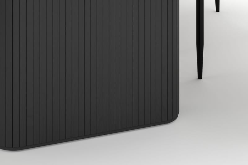 Noira Ovalt Matbord 220 cm med 6 Sawako Stolar - Svart - Products - Möbler - Bord & matgrupp - Matgrupp