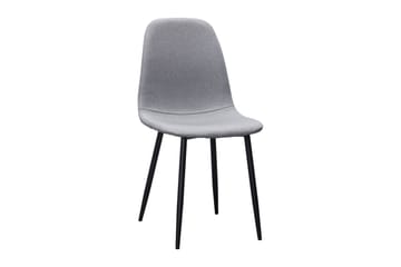 Noira Ovalt Matbord 220 cm Svart +  8 st Nibe stol grå med svarta ben - Svart/Grå - Products - Möbler - Bord & matgrupp - Matgrupp
