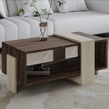 Norell Soffbord 90x40x49 cm - Travertine Walnut - Products - Möbler - Bord & matgrupp - Soffbord