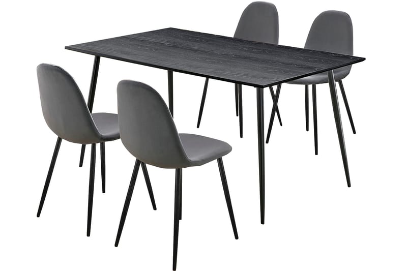 Oktoos Matgrupp 160 cm, Antracit/Svart