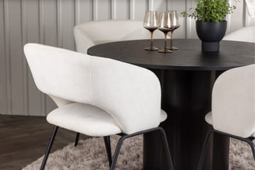 Olivia Matgrupp 110 cm Rund med 4 Day Stolar - Svart - Products - Möbler - Bord & matgrupp - Matgrupp