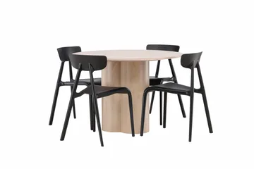 Olivia Matgrupp 110 cm Rund med 4 Ursholmen stolar - Whitewash - Products - Möbler - Bord & matgrupp - Matgrupp