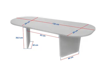 Omari Soffbord 130 cm - Travertin och valnöt - Products - Möbler - Bord & matgrupp - Soffbord