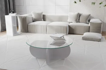 Pakalni Soffbord 75x35x75 cm Runt - Vit - Products - Möbler - Bord & matgrupp - Soffbord