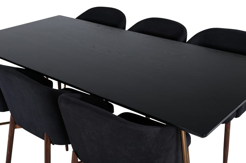 Petra Matgrupp 190 cm Rektangulär med 6 Arch stolar - Svart - Products - Möbler - Bord & matgrupp - Matgrupp