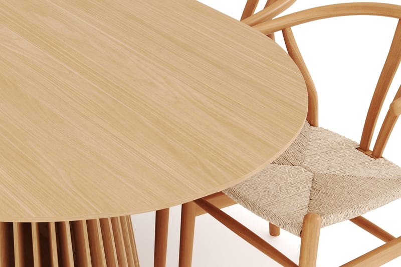 Peyra Matgrupp 200 cm Ovalt Ek med 6 Dastoori Matstolar - Natur - Products - Möbler - Bord & matgrupp - Matgrupp