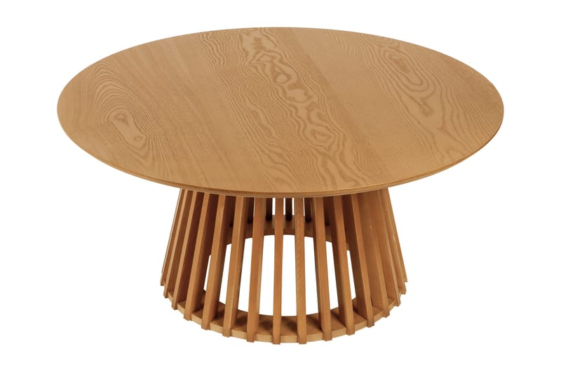Peyra Soffbord Runt 86 cm Fanér - Ek - Products - Möbler - Bord & matgrupp - Soffbord