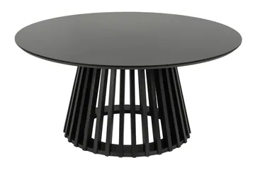 Peyra Soffbord Satsbord Runt 86/60 cm Fanér - Svart - Products - Möbler - Bord & matgrupp - Soffbord