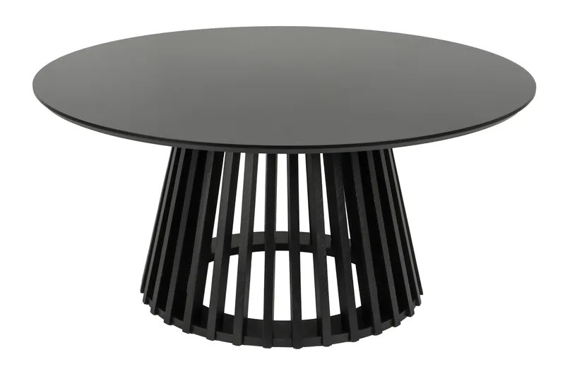 Peyra Soffbord Satsbord Runt 86/60 cm Fanér - Svart - Products - Möbler - Bord & matgrupp - Soffbord
