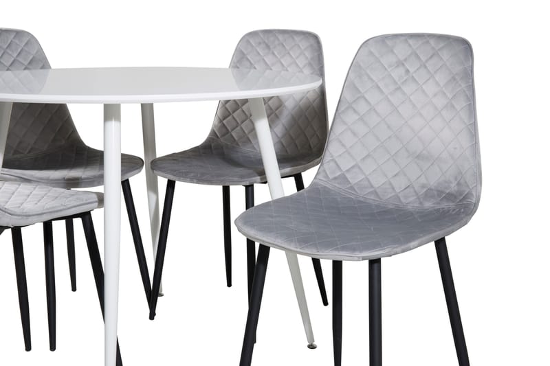 Plaza Matgrupp 100 cm Rund med 4 Polar stolar - Svart - Products - Möbler - Bord & matgrupp - Matgrupp