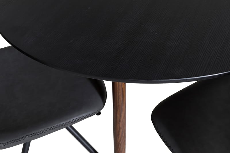 Plaza Matgrupp 100 cm Rund med 4 Polar stolar - Svart - Products - Möbler - Bord & matgrupp - Matgrupp