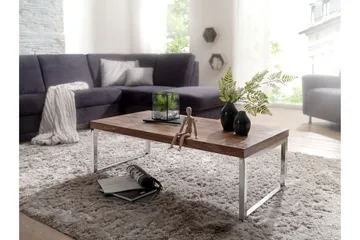 Plessey Soffbord 120 cm - Massivt Trä/Krom - Products - Möbler - Bord & matgrupp - Soffbord