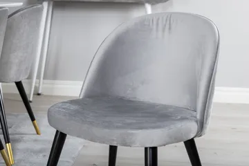 Polar Matgrupp 180 cm Rektangul är med 6 Velvet stolar - Svart/Guld - Products - Möbler - Bord & matgrupp - Matgrupp