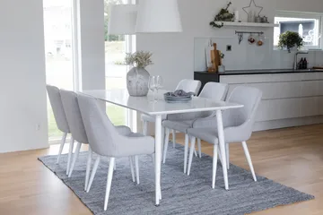 Polar Matgrupp 180 cm Rektangulär med 6 Plaza stolar - Grå - Products - Möbler - Bord & matgrupp - Matgrupp