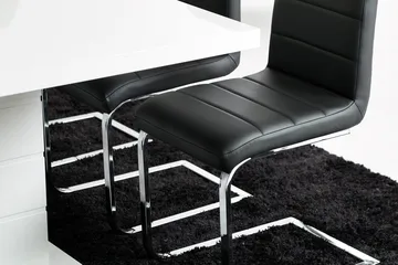 Ratliff Förlängningsbart Matgrupp 180 cm med 4 Cibus Stol - Vit/Svart - Products - Möbler - Bord & matgrupp - Matgrupp