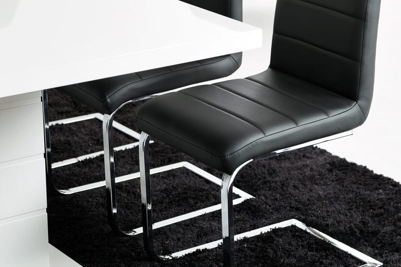 Ratliff Förlängningsbart Matgrupp 180 cm med 4 Cibus Stol - Vit/Svart - Products - Möbler - Bord & matgrupp - Matgrupp